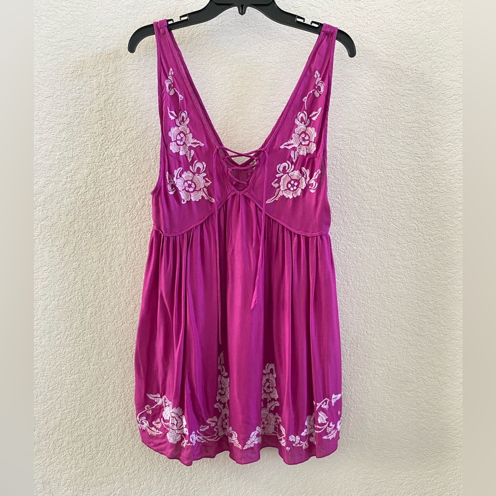 NWT FREE PEOPLE Aida embroidered slip dress in sz S - Picture 5 of 10